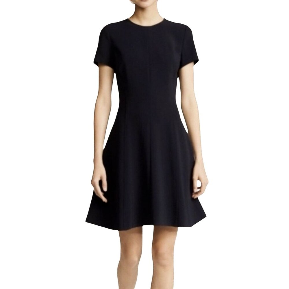 Theory Modern-Seamed Shift with Admiral Crepe‎ A-Line Dress Black Size 12 - NWOT